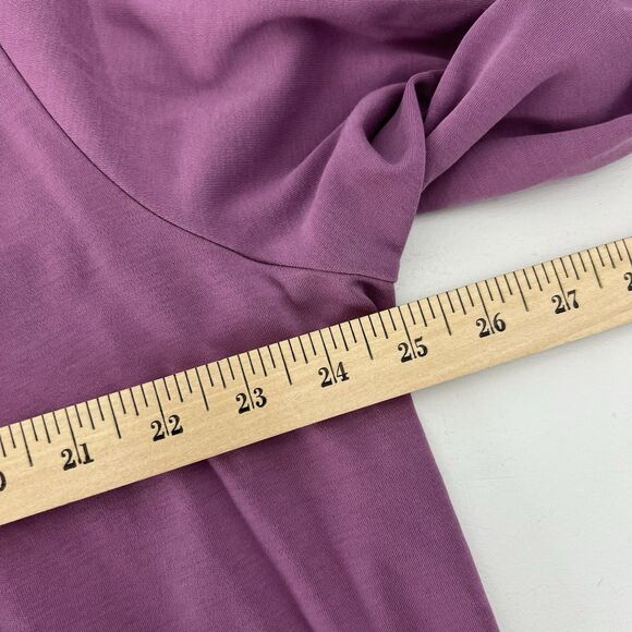 LL Bean Cardigan Womens XL Purple Knit Open Front Supima Cotton Layering Outdoor - Picture 7 of 7